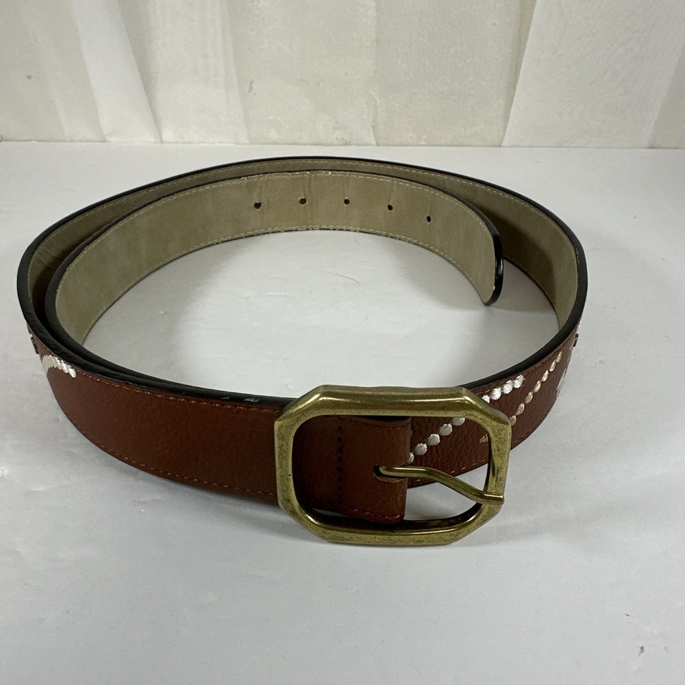 Womens Time and Tru Size XL Brown  Stud Embroidery Dress Casual Belt